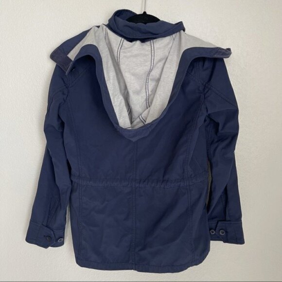 Madewell Fieldwalk Navy Blue Hooded Winter Jacket Women's Size Small S - Picture 3 of 12